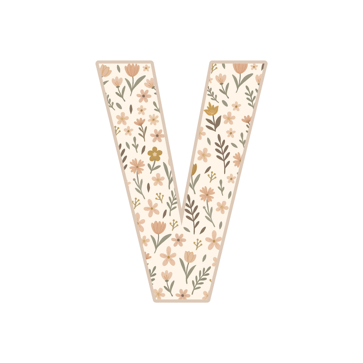 Letter V - Wildflower