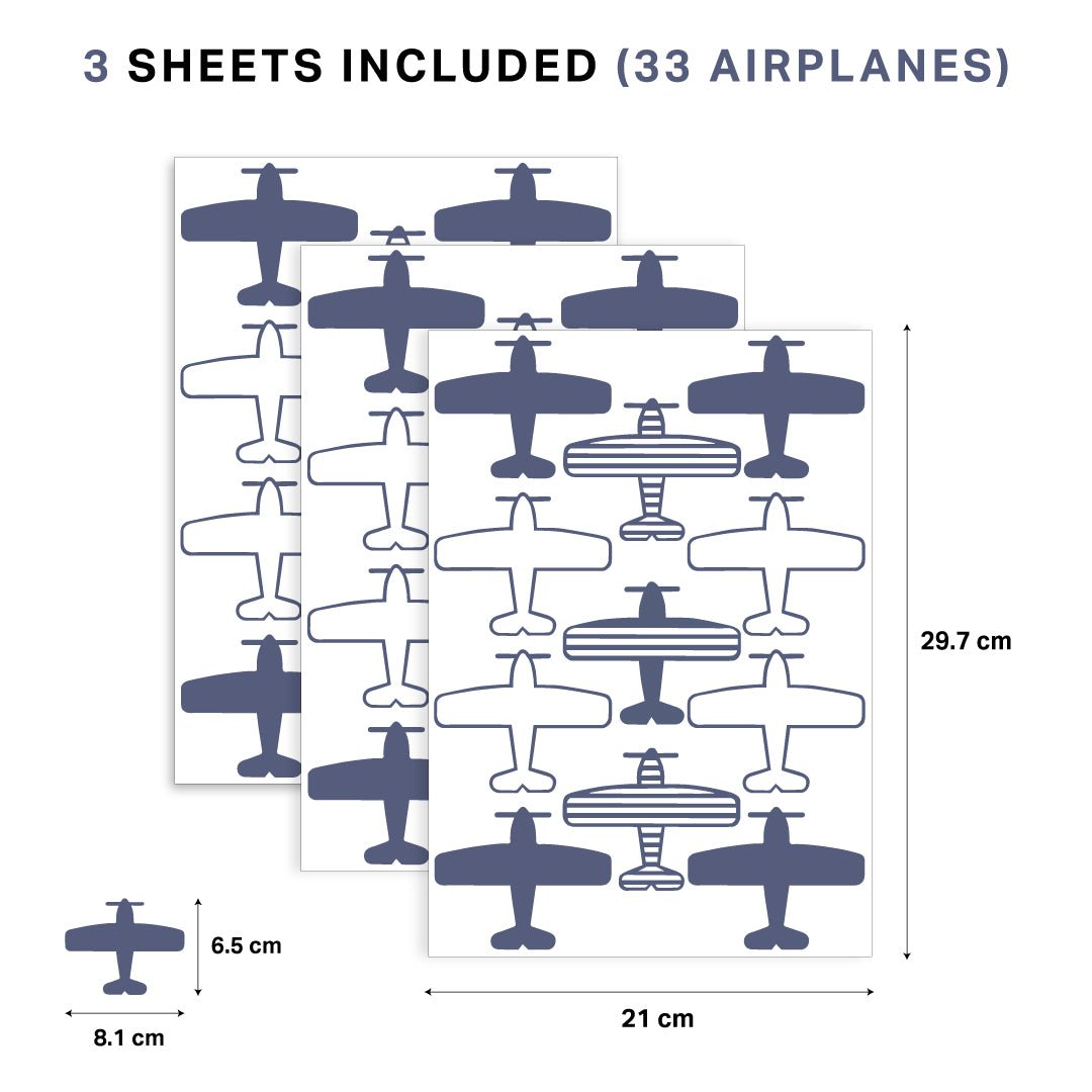 Tiny Planes Nursery Wall Stickers - Nursery Stickers