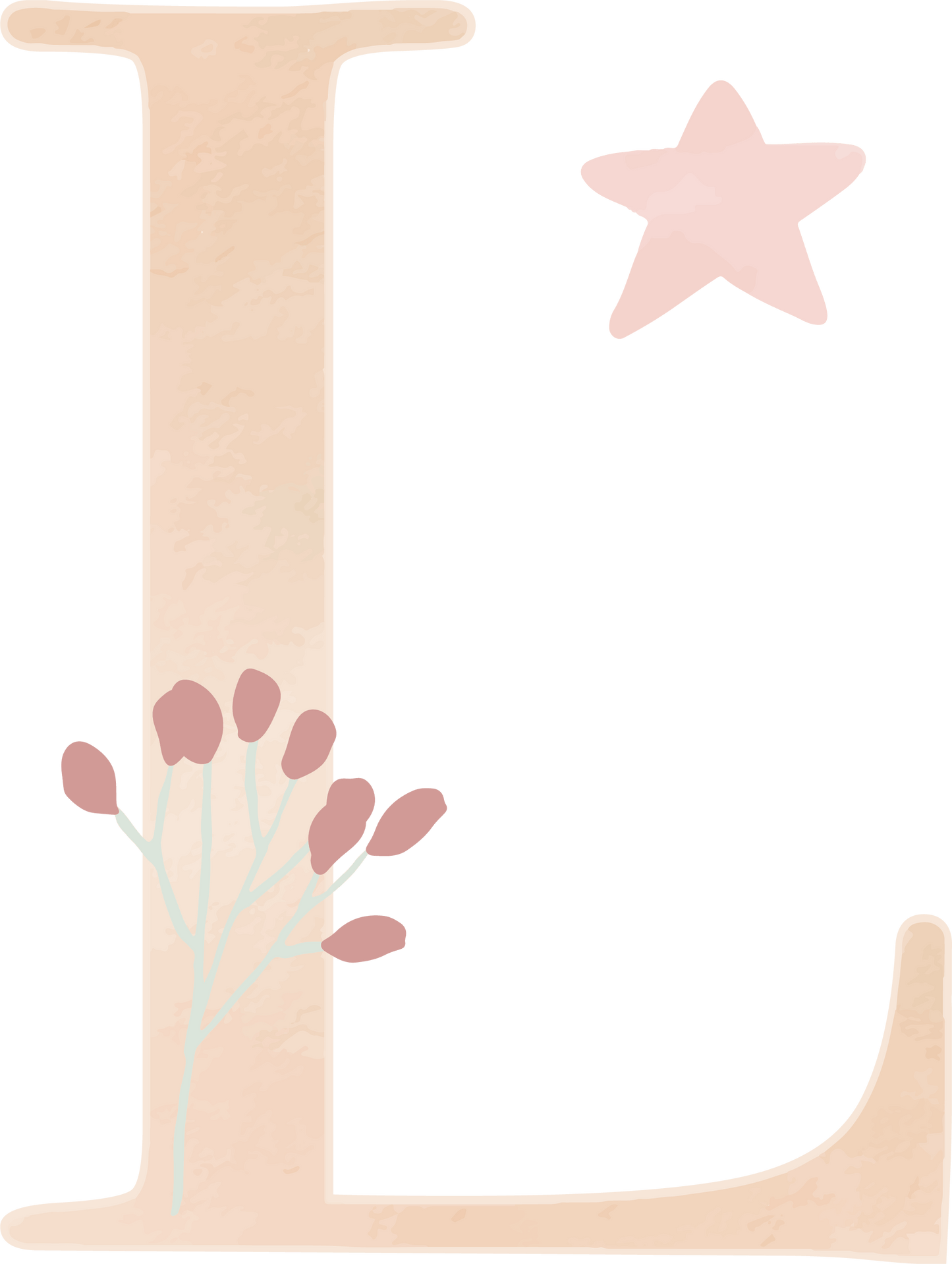 Letter L - Rainbow Garden - Nursery Stickers