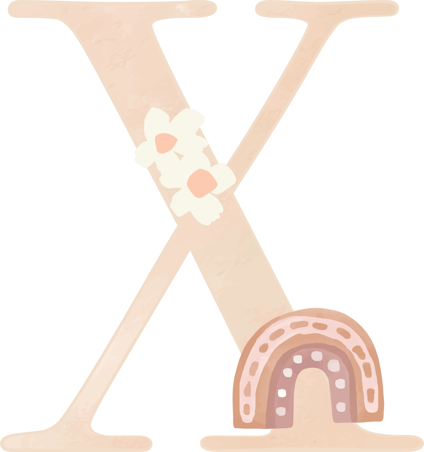 Letter X - Rainbow Garden - Nursery Stickers