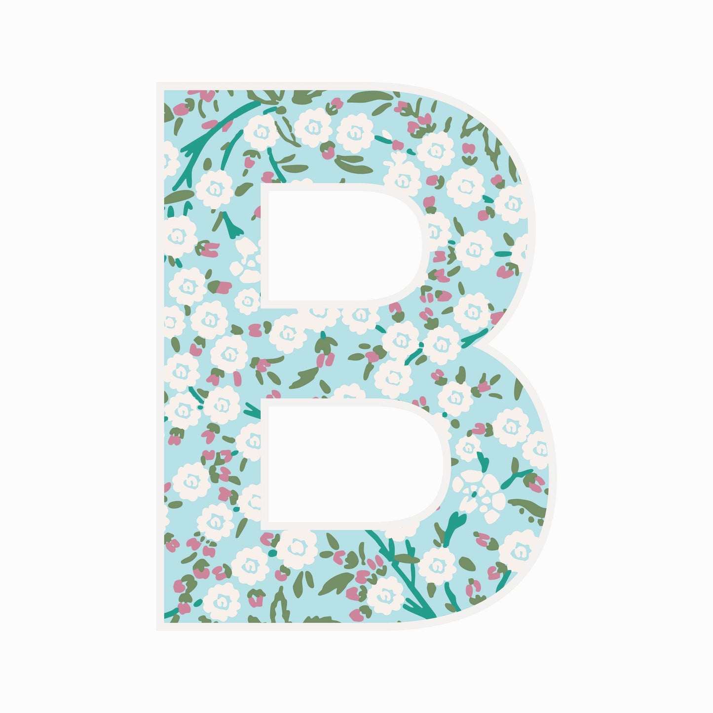 Letter B - Floral - Nursery Stickers