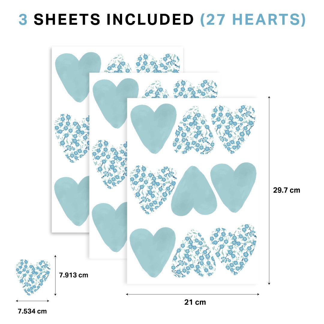 Floral Heart Nursery Wall Stickers - Nursery Stickers