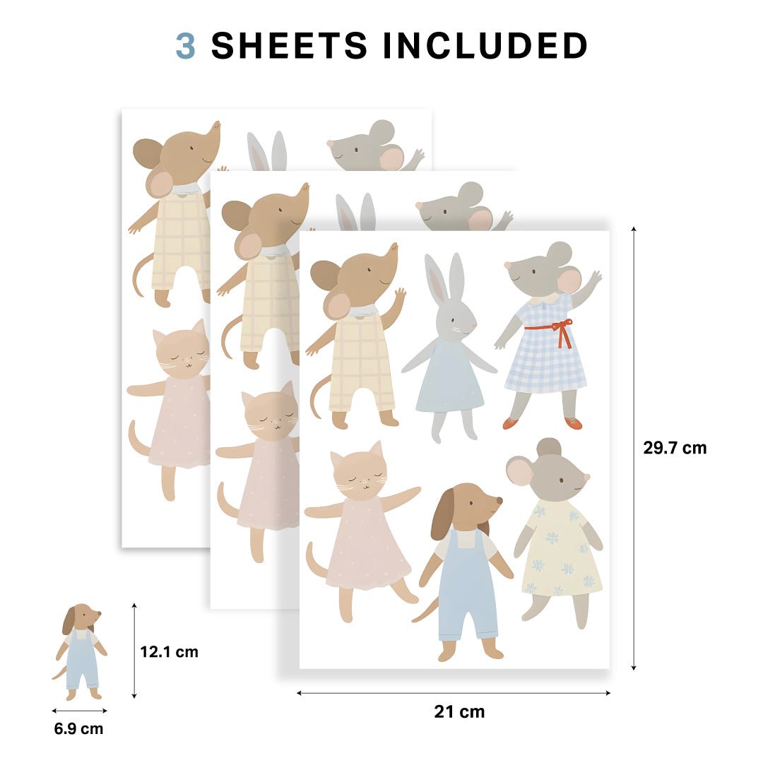Dancing Animals Nursery Wall Stickers - Nursery Stickers