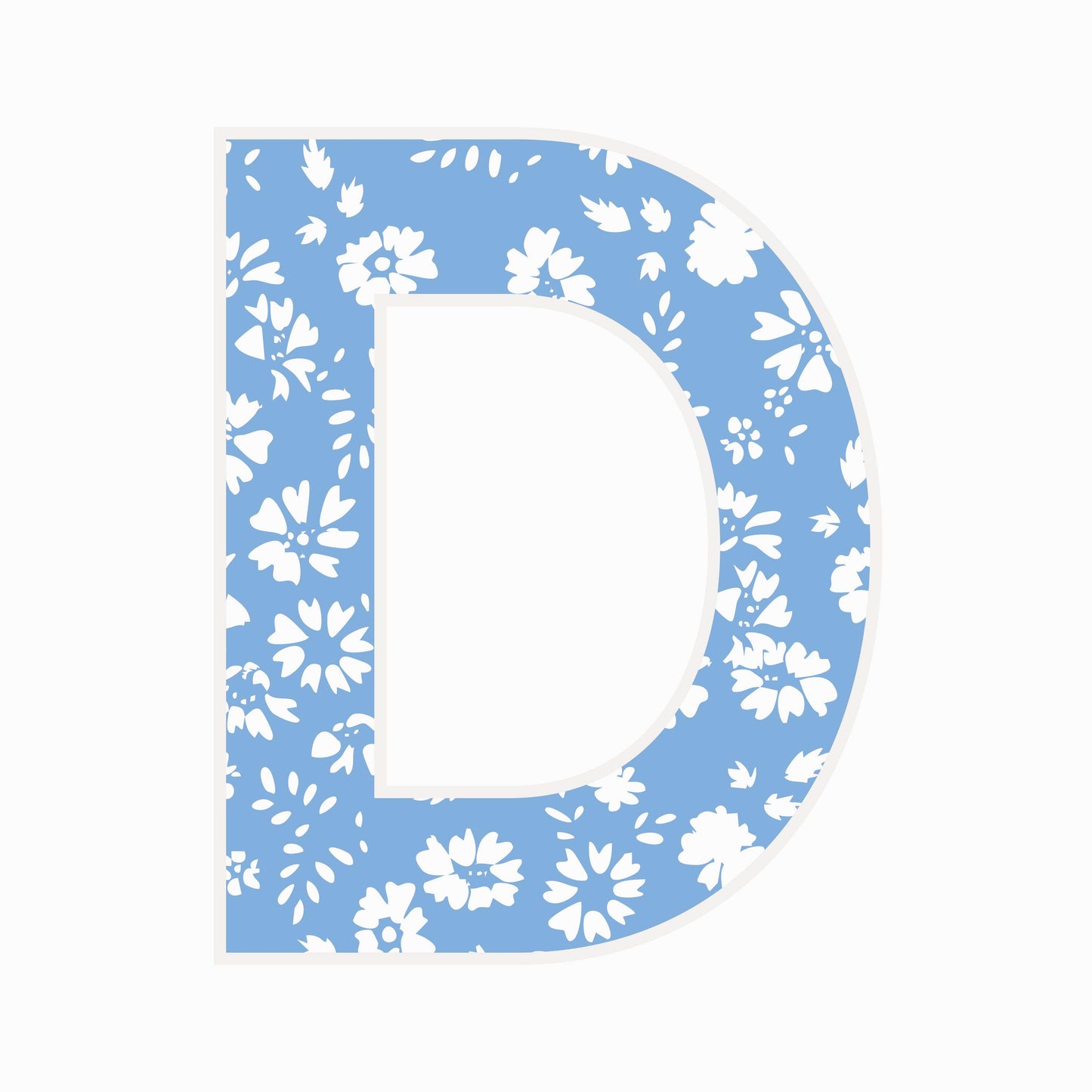 Letter D - Floral - Nursery Stickers