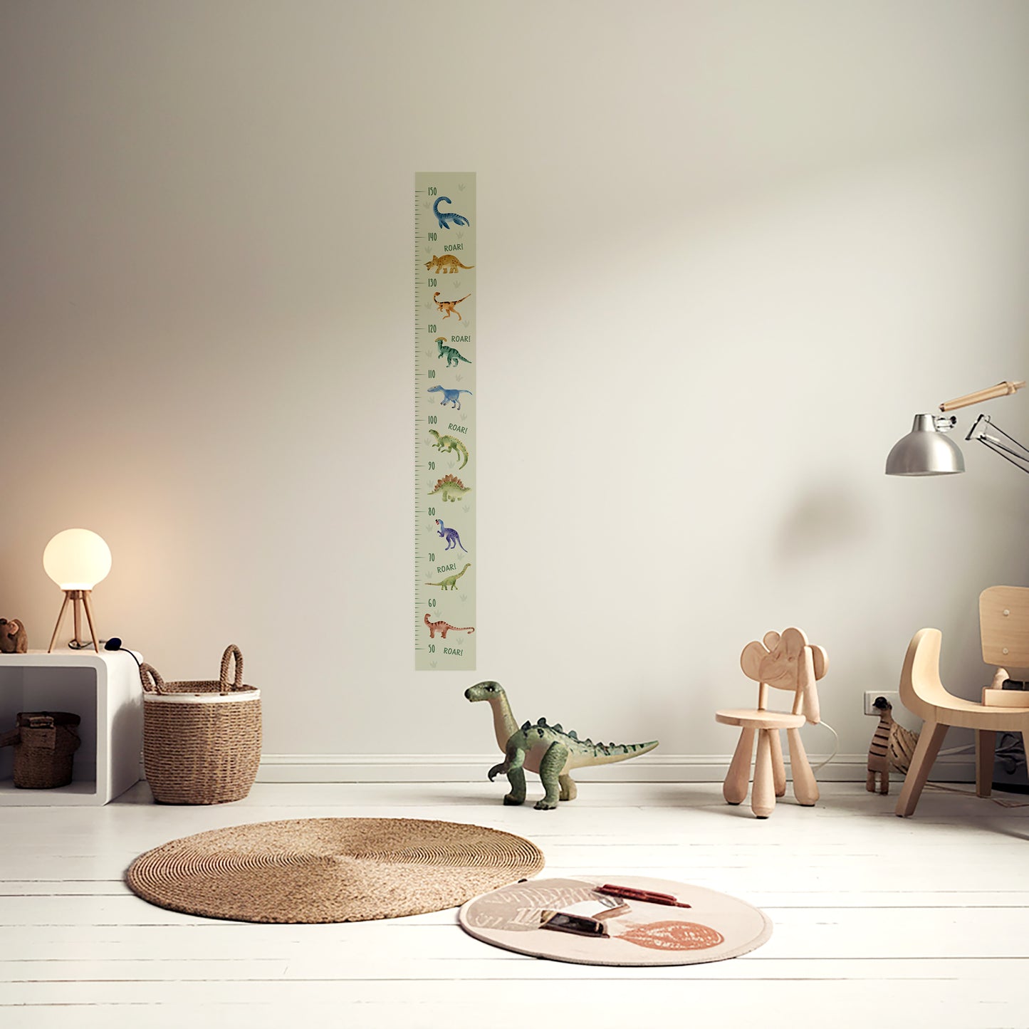 Dinosaur Height Chart Nursery Wall Stickers - Nursery Stickers