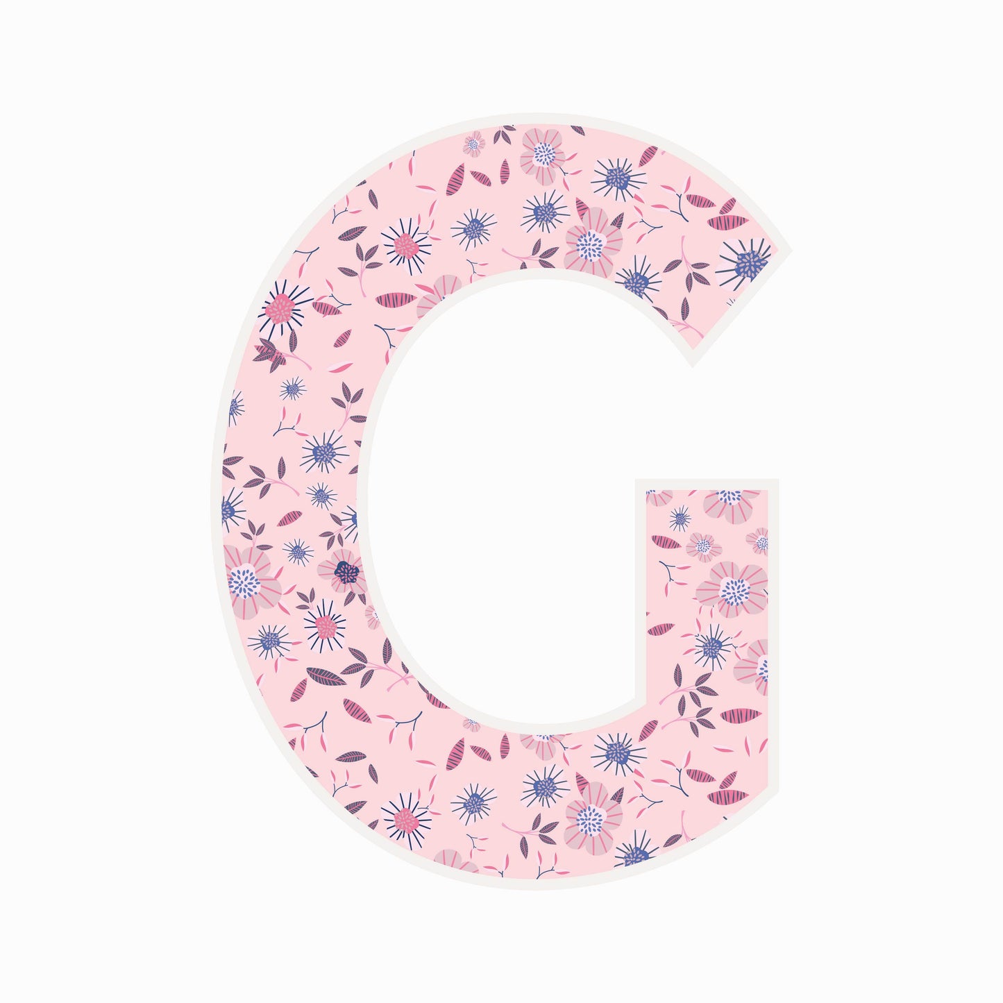 Letter G - Floral - Nursery Stickers