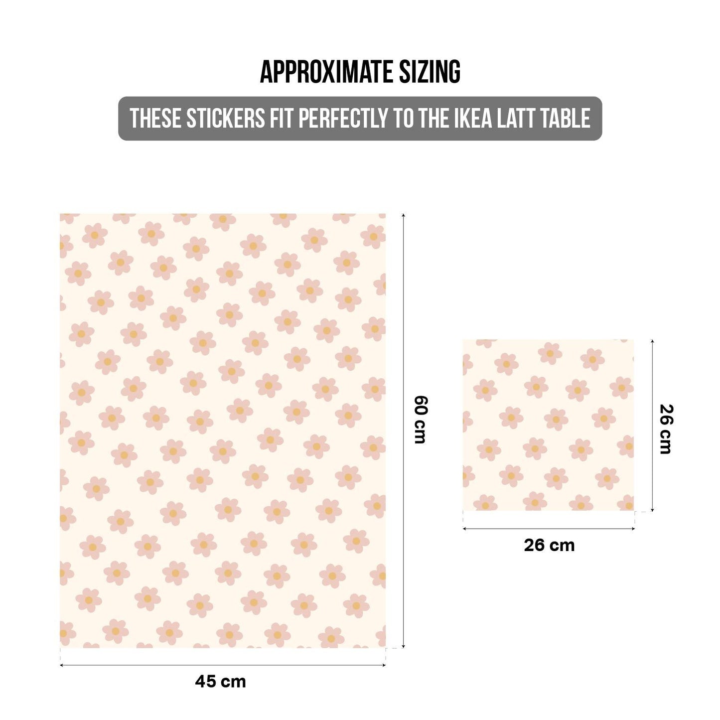 Daisy Stickers For Ikea LÄTT Table