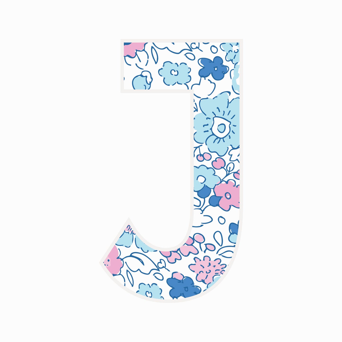 Letter J - Floral - Nursery Stickers
