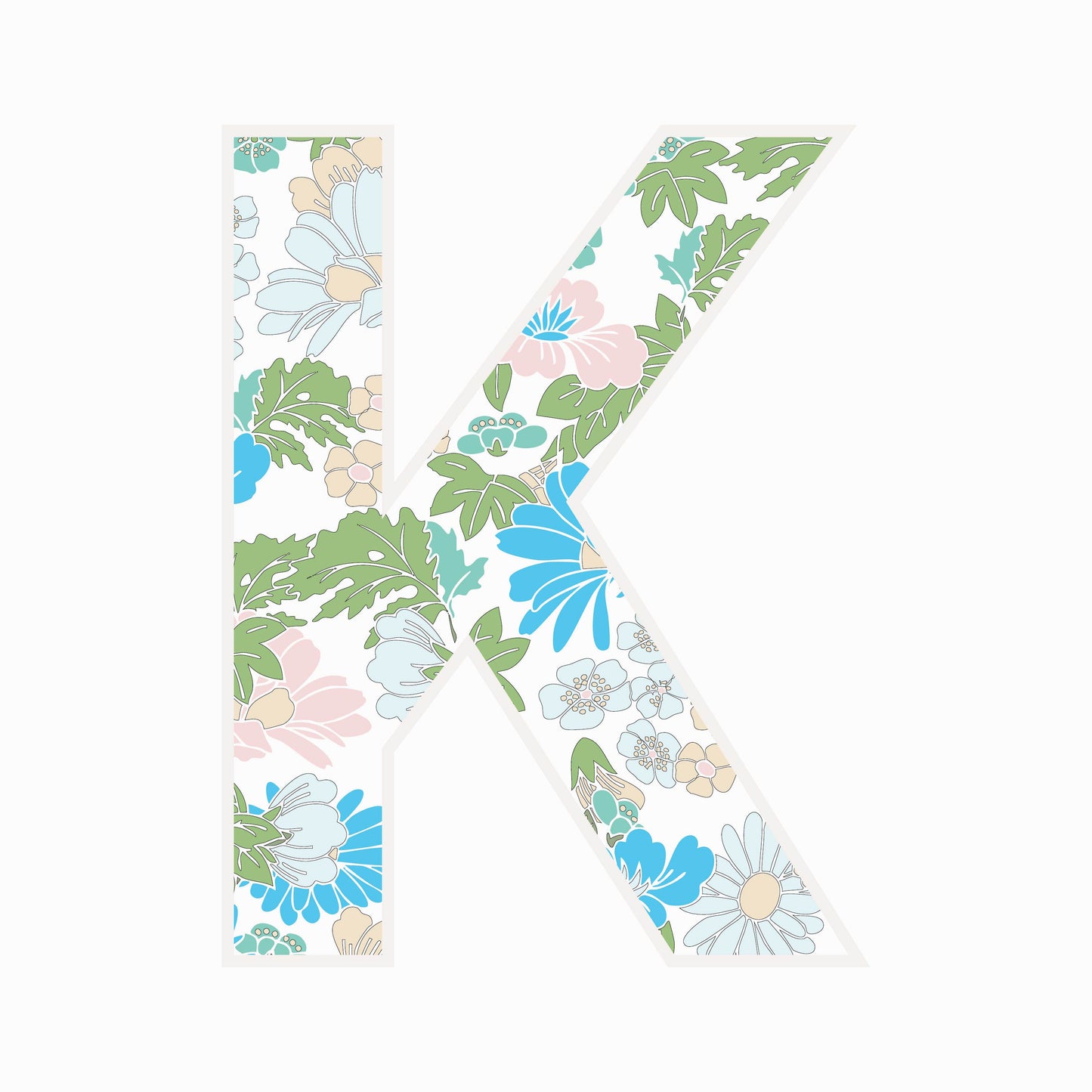 Letter K - Floral - Nursery Stickers