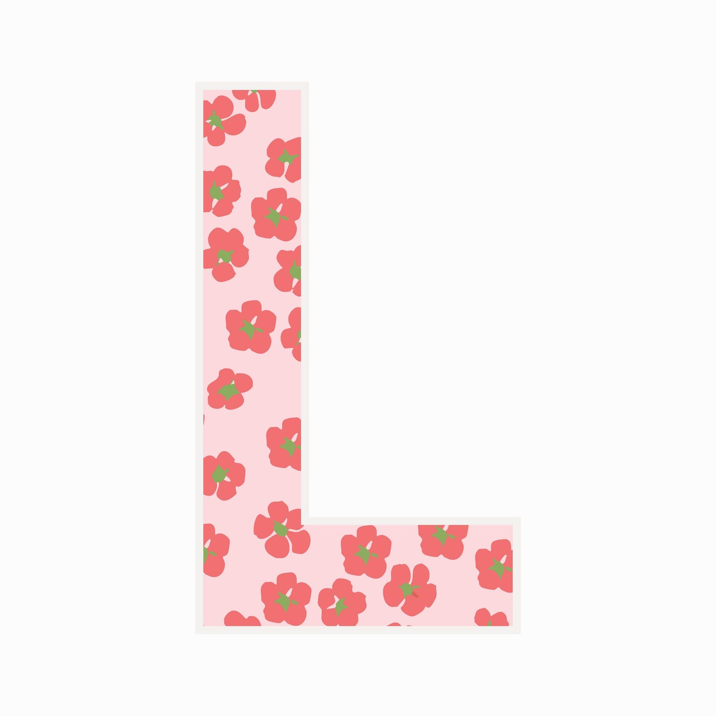 Letter L - Floral - Nursery Stickers