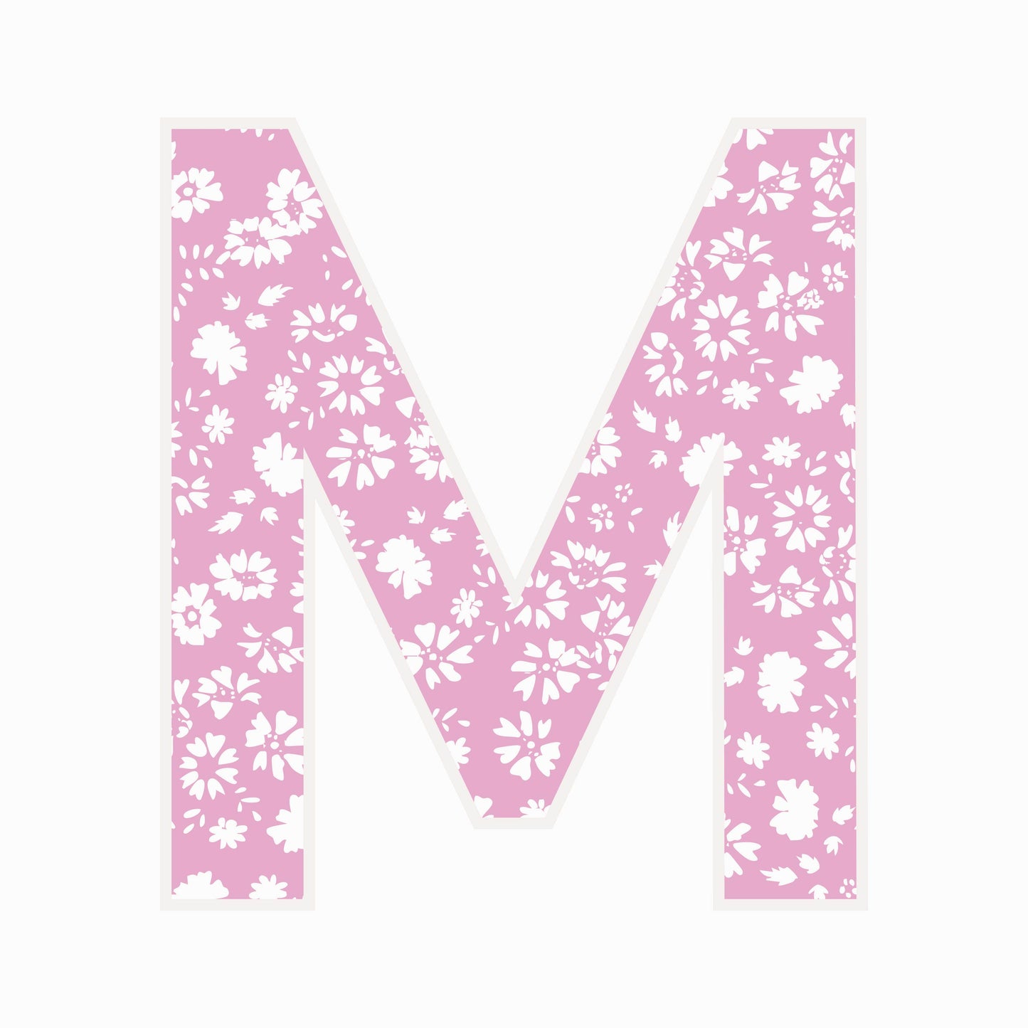 Letter M - Floral - Nursery Stickers