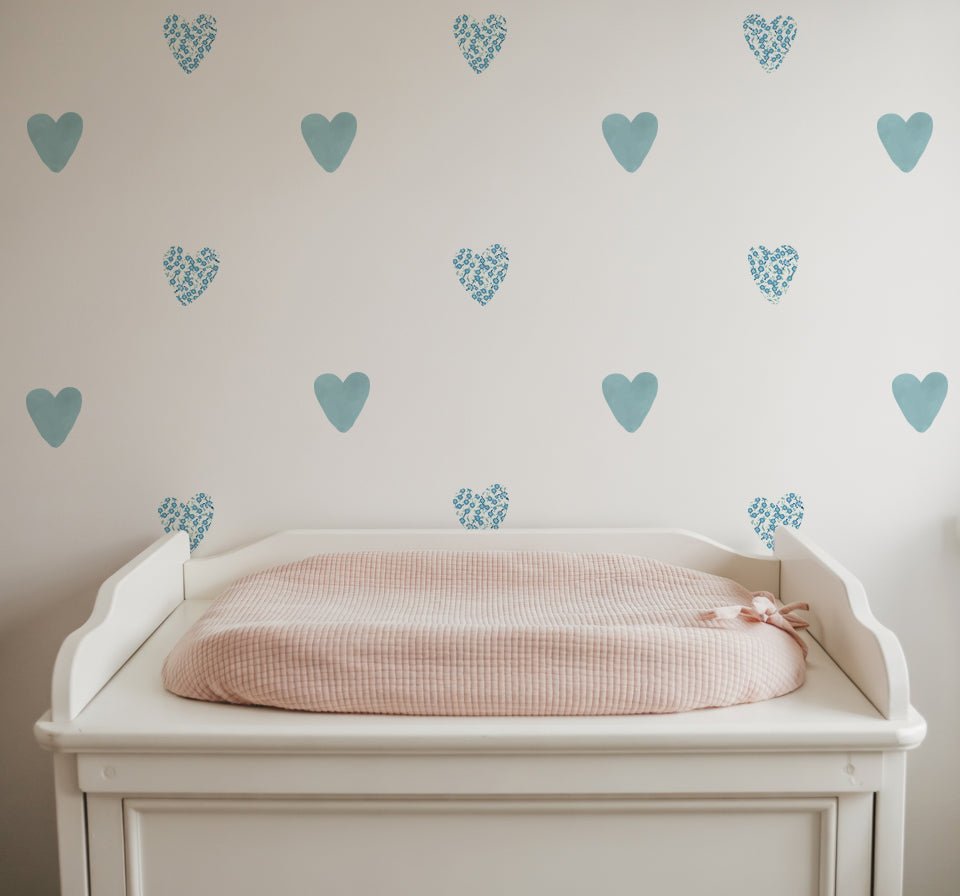 Floral Heart Nursery Wall Stickers - Nursery Stickers