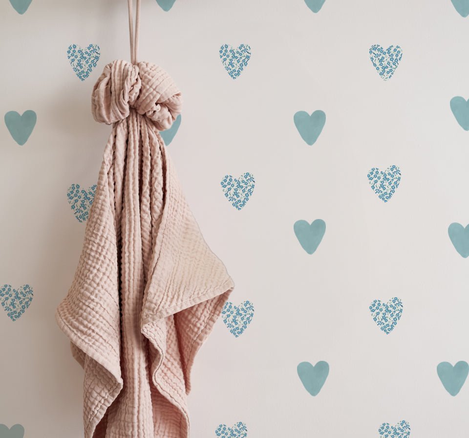 Floral Heart Nursery Wall Stickers - Nursery Stickers