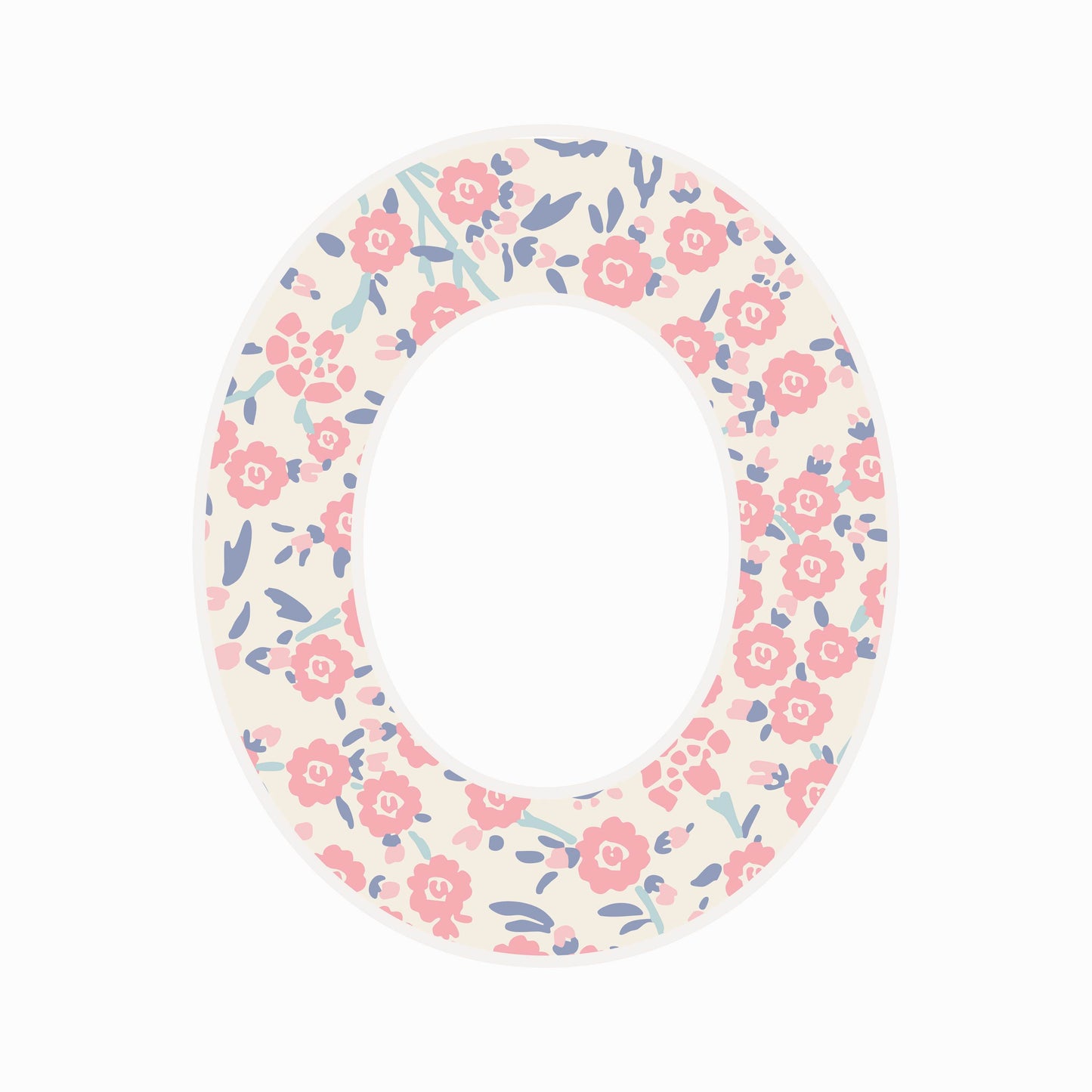 Letter O - Floral - Nursery Stickers