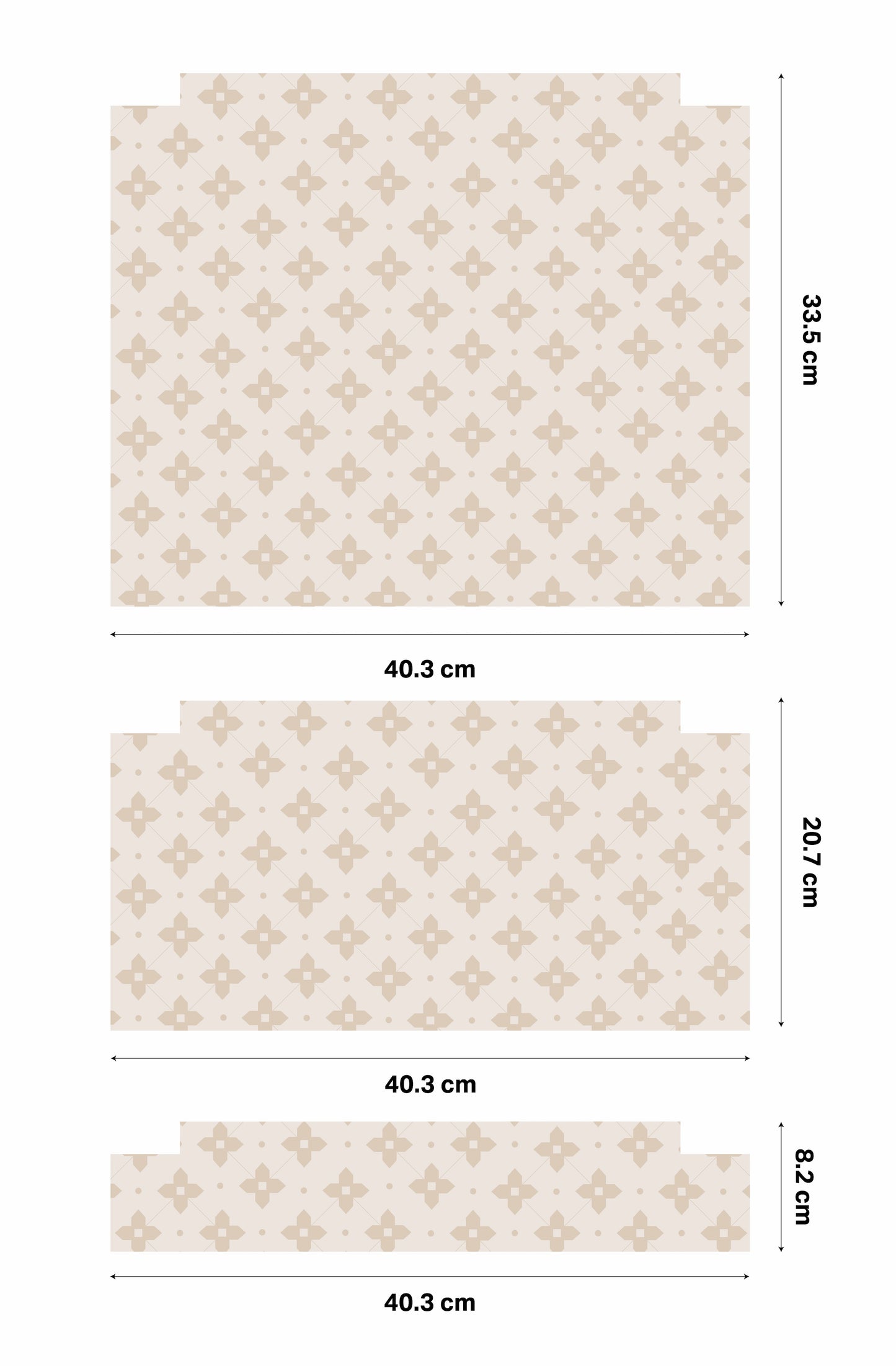 Vintage Linen Tile Stickers For Ikea Trofast Drawers (Side Facing Vertical Units)