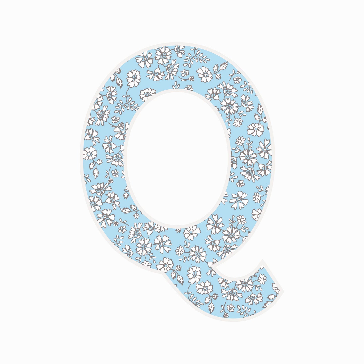 Letter Q - Floral - Nursery Stickers
