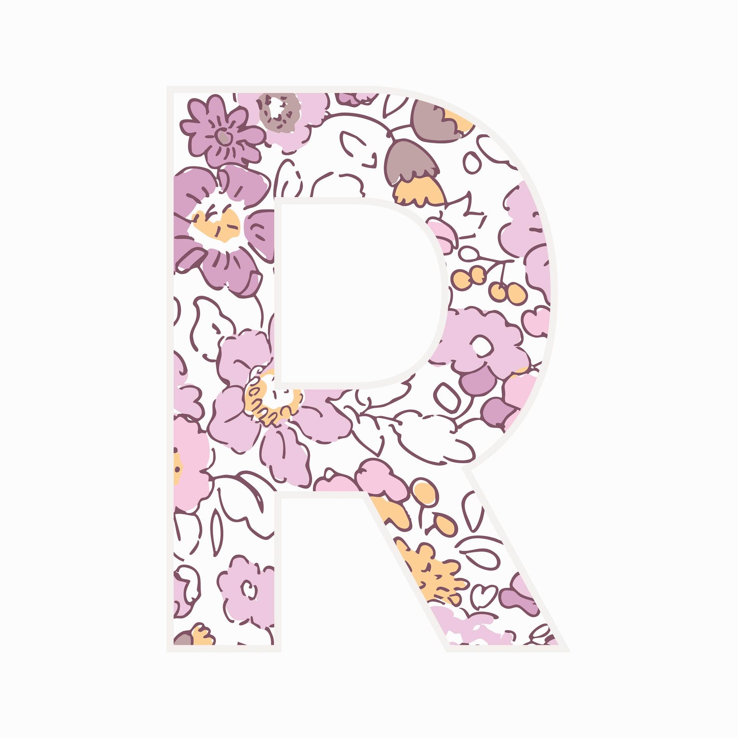 Letter R - Floral - Nursery Stickers