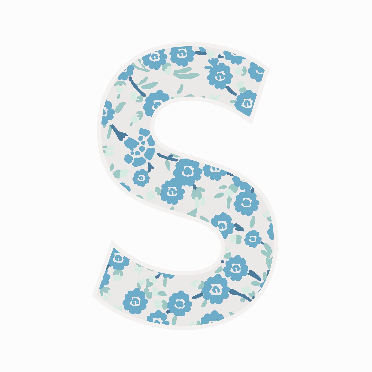 Letter S - Floral - Nursery Stickers