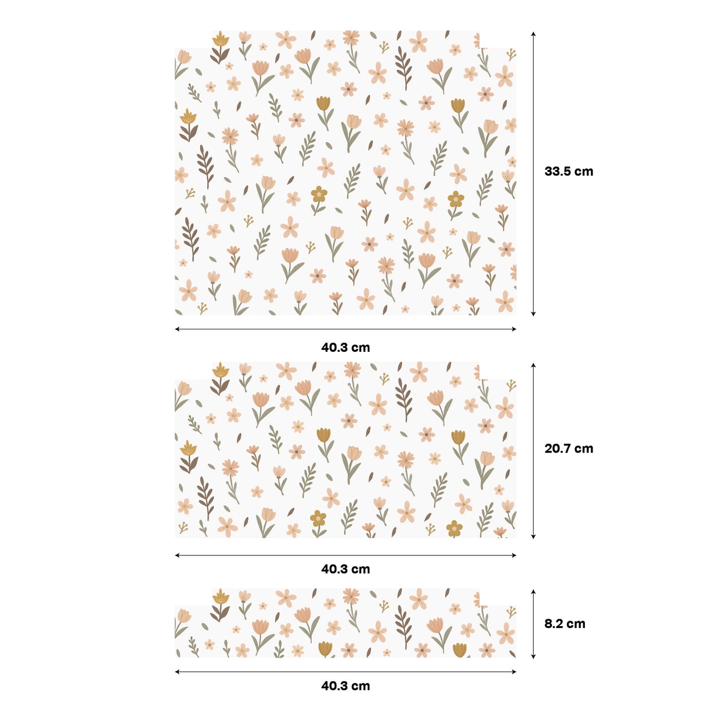Wildflower Stickers For Ikea Trofast Drawers (Side Facing Vertical Units)