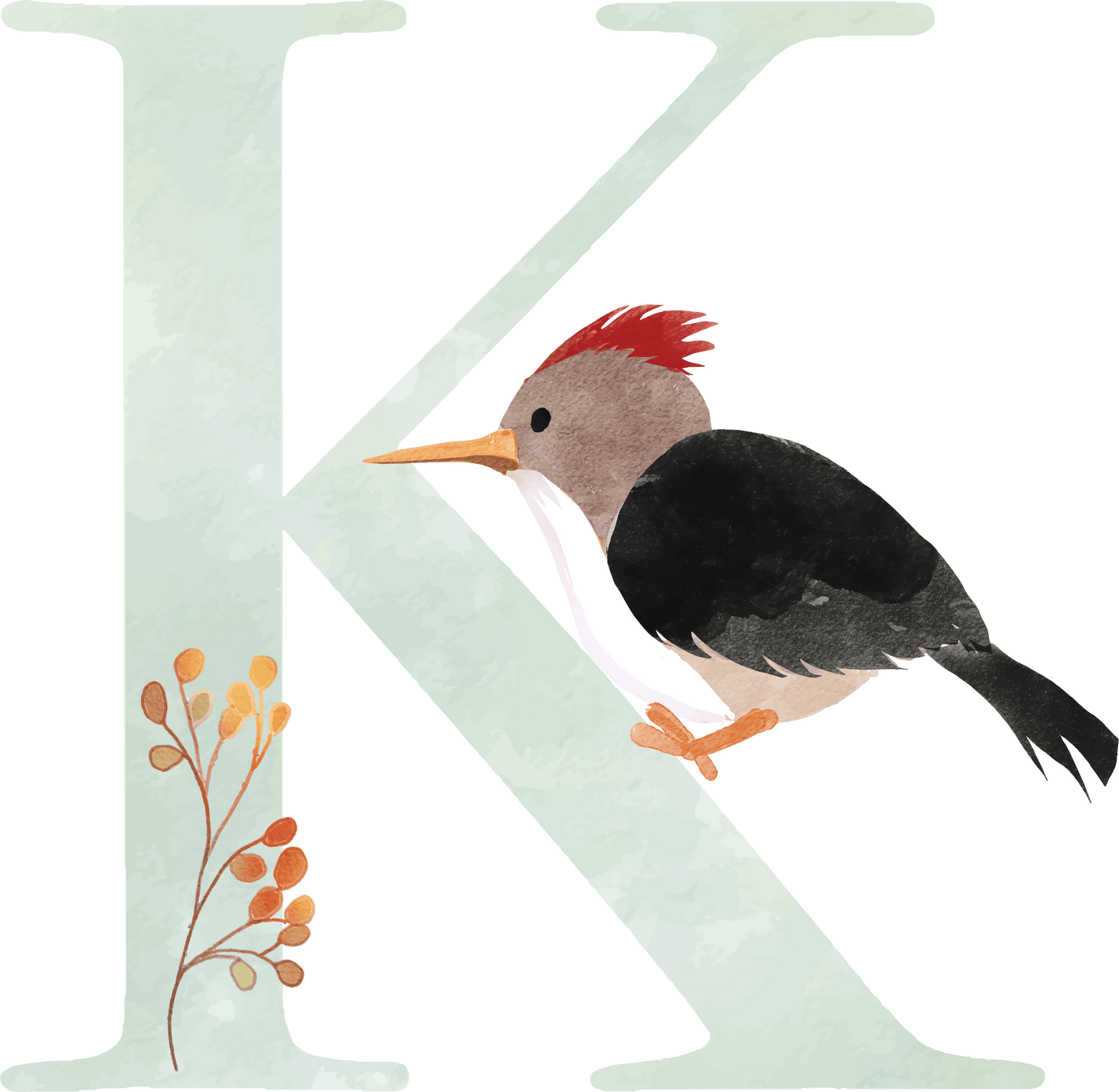 Letter K - Woodland - Nursery Stickers