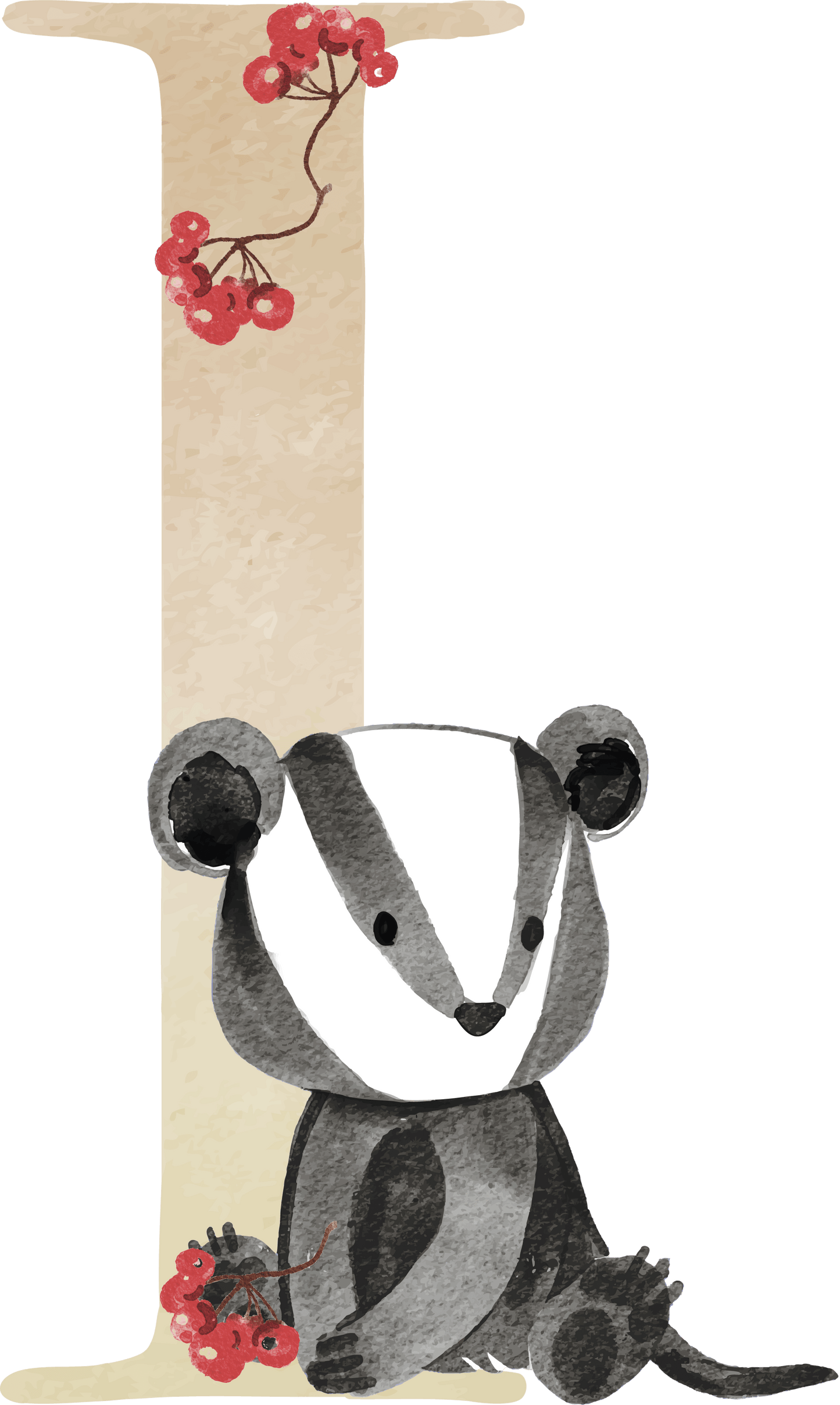 Letter I - Woodland - Nursery Stickers