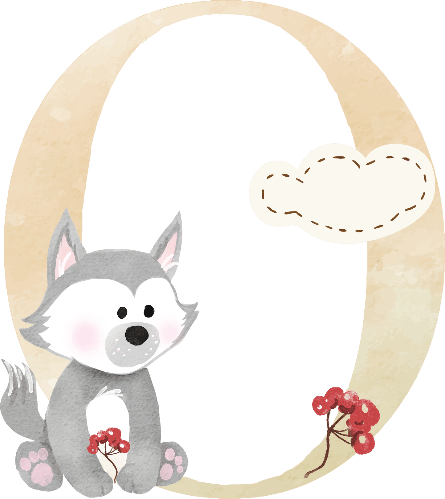 Letter O - Woodland - Nursery Stickers