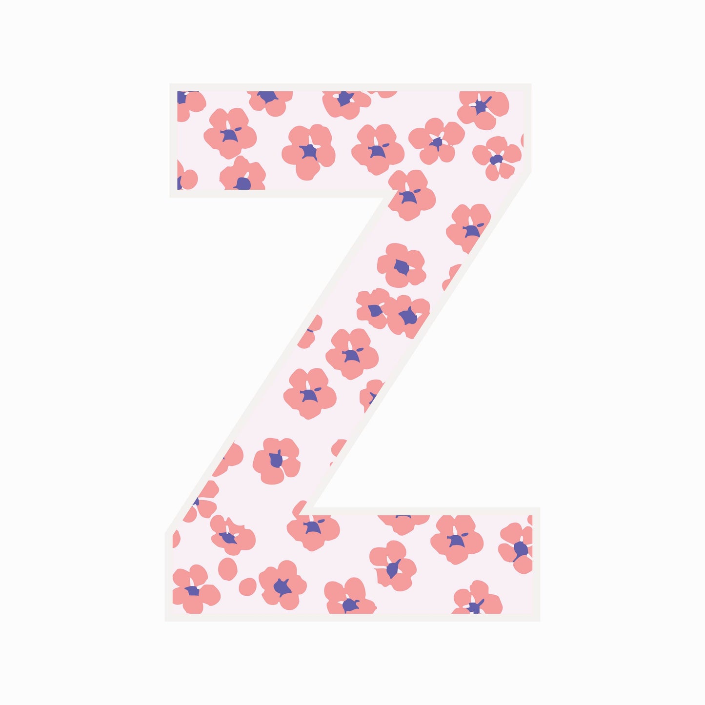 Letter Z - Floral - Nursery Stickers