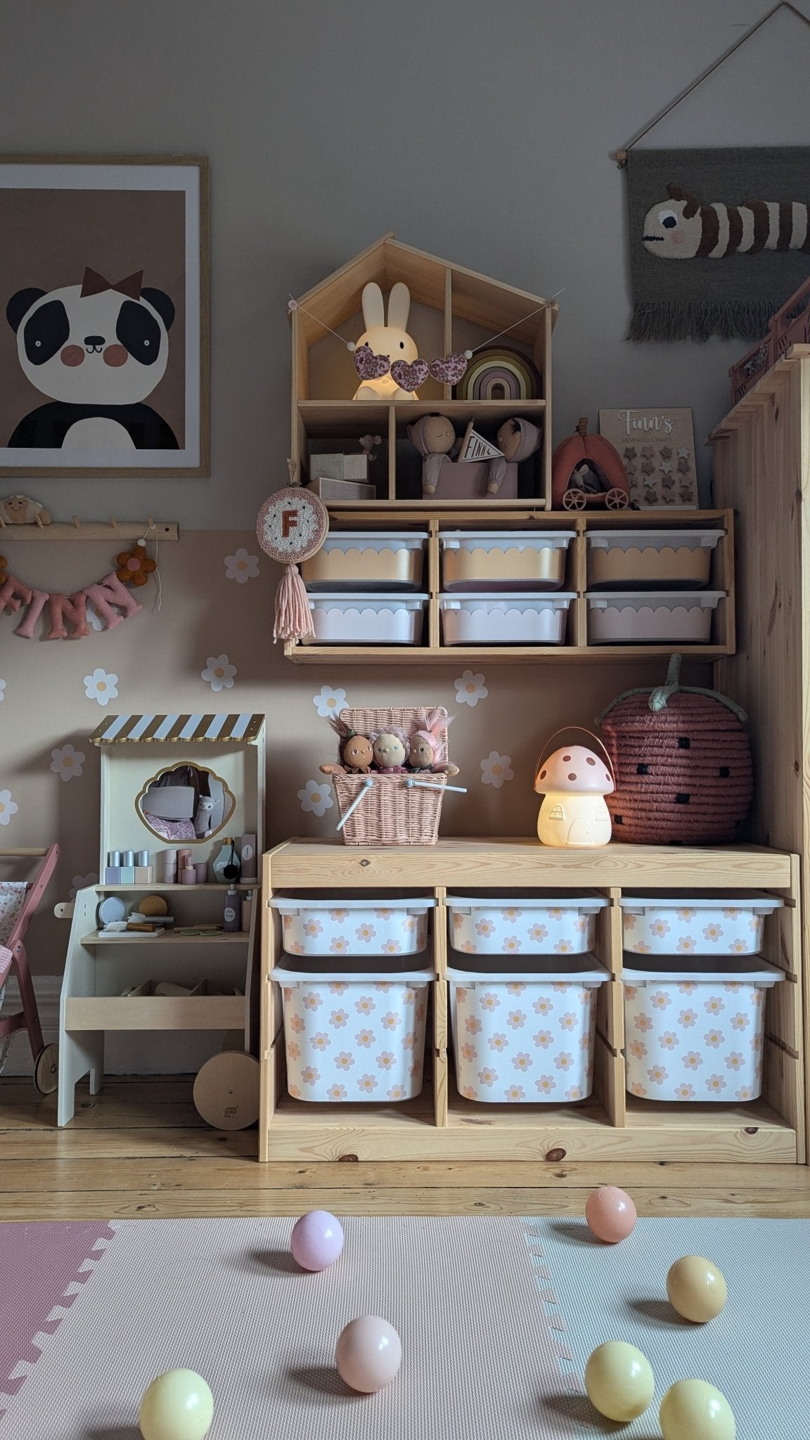 Daisy Stickers For Ikea Trofast Drawers - Nursery Stickers