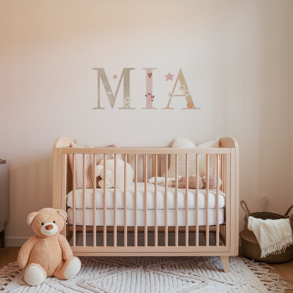 Rainbow Garden Personalised Names Nursery Wall Stickers - Nursery Stickers
