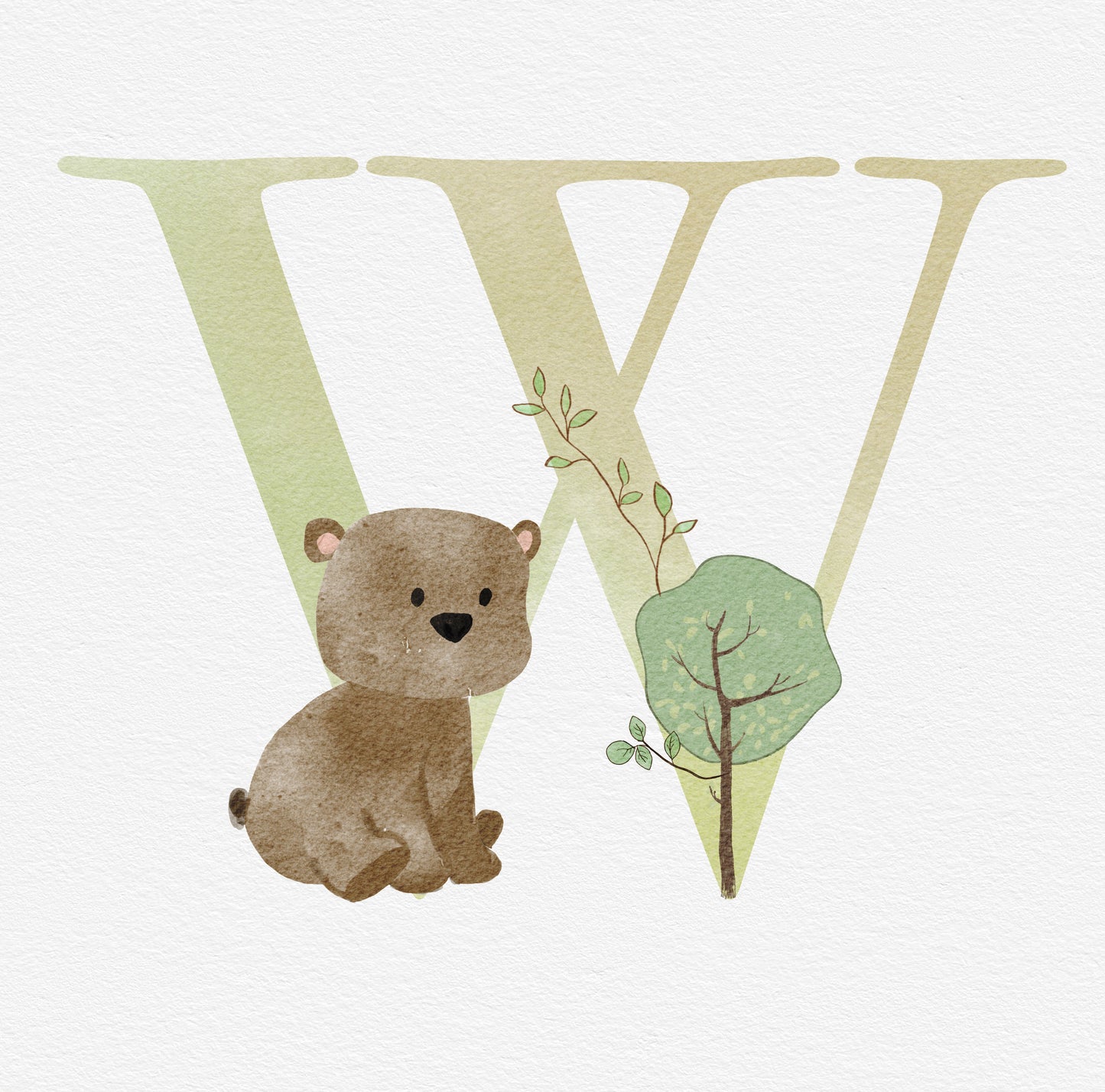 Letter W - Nursery Stickers