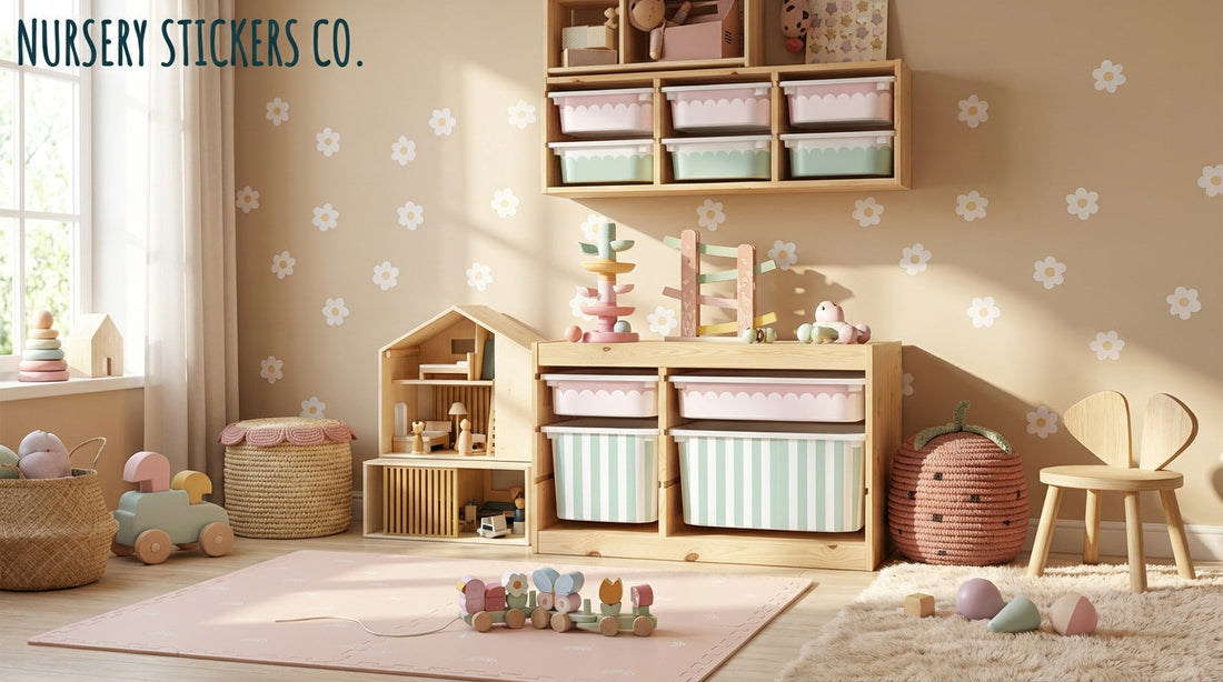 Affordable options for refreshing playroom storage?