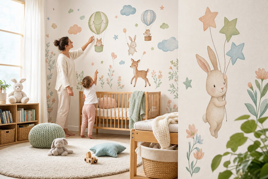 Affordable stacked wildlife wall graphics UK.