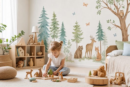 Affordable twirling kitten wall stickers for UK parents.