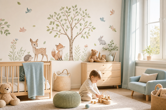 Affordable UK options for whimsical nursery animal stickers.