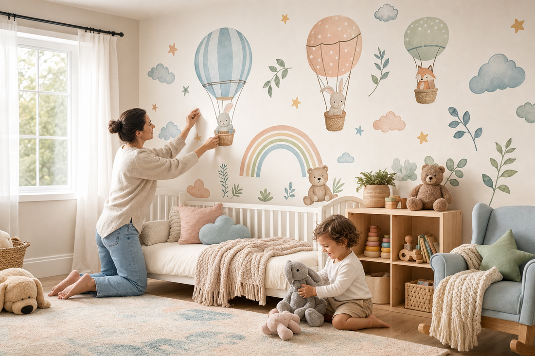 Alternatives to permanent murals with removable stickers.