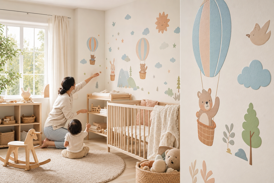 Alternatives to vinyl floral stickers for baby safety.