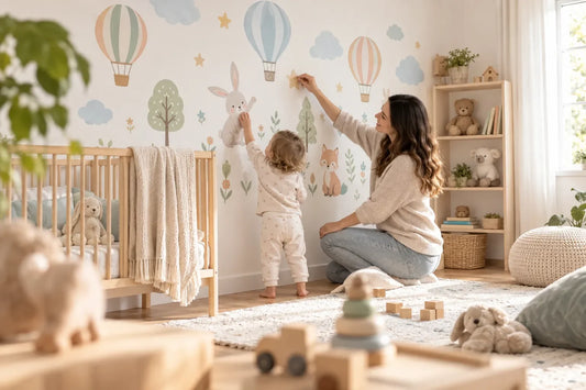 Alternatives to wallpaper for cosy nursery arches.