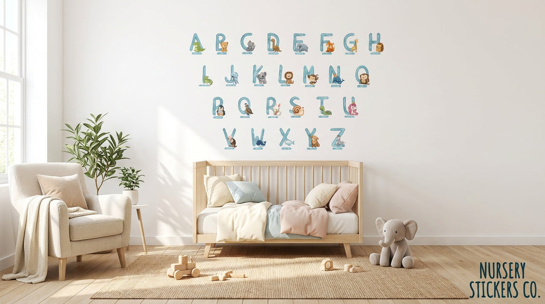 animal alphabet nursery wall sticker alternatives