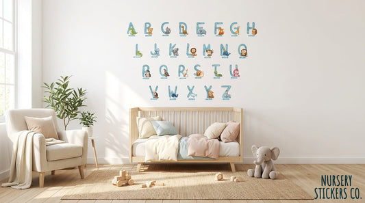animal alphabet nursery wall sticker alternatives