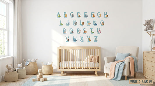 best animal alphabet nursery wall sticker comparison