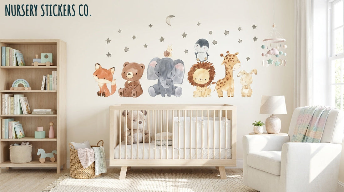 Best non-peeling animal sets for crib-free walls.