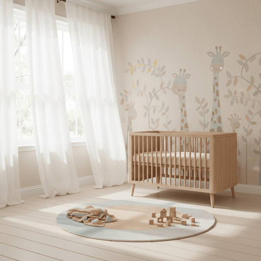 Cartoon of Giraffe Wall Stickers: Easy Decorating Joy - Nursery Stickers