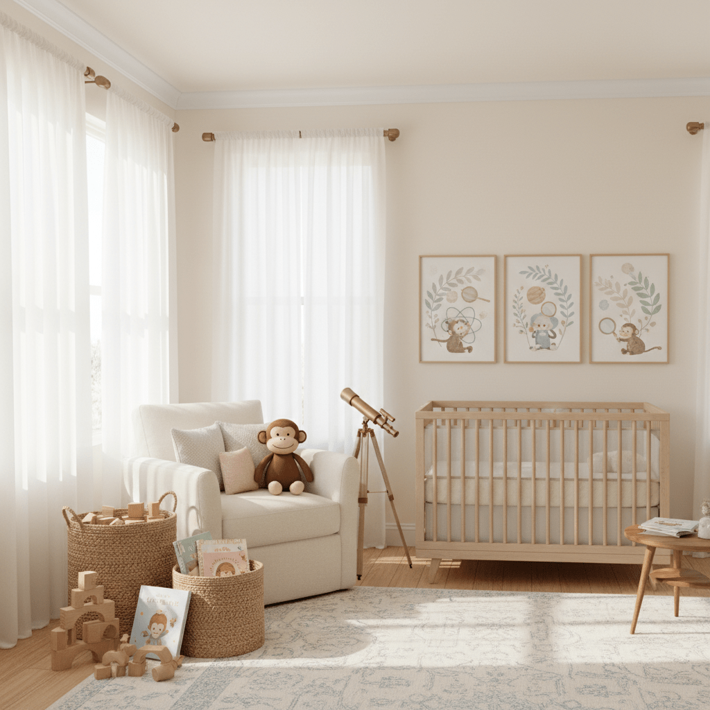 Smiling Monkey Décor: Science & Style for Kids Rooms - Nursery Stickers