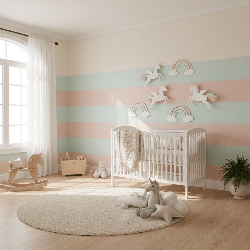 Unicorn and Rainbow Stickers: Mess-Free Nursery Magic - Nursery Stickers