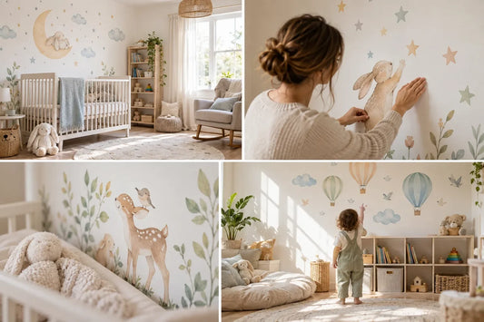 Compare peel-and-stick safari towers to wallpaper.