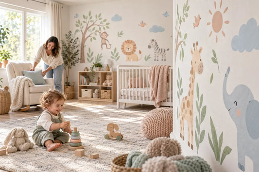 Compare removable animal stacks to fabric hangings.