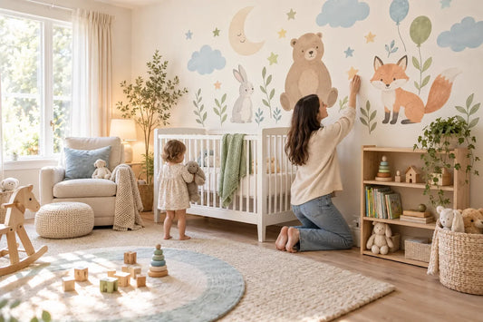 Fabric stickers vs paper ones for nursery durability.