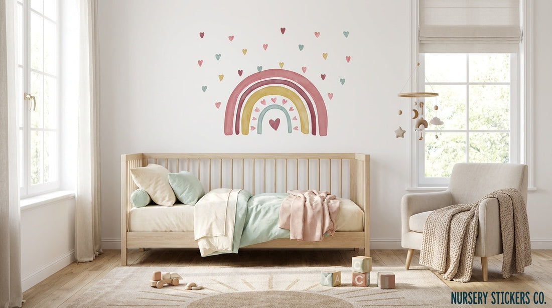 Fabric woven stickers vs rice paper ones for nurseries.
