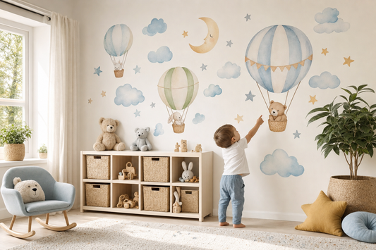 Rainbow stickers vs safari themes for kids