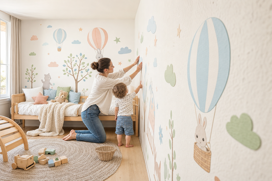 Rainbow vs monochrome stickers for nurseries